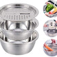 3 in 1 Multifunctional Grater Basin Stainless Steel Colanders Set